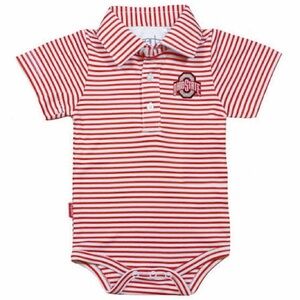 Ohio State OSU Buckeyes Striped Baby Onesie